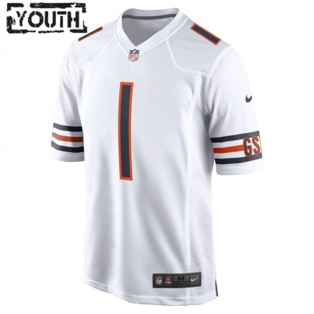 Chicago Bears Tröjor Justin Fields 1 Nike Vit 2021 NFL Draft - Barn